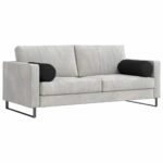 vidaXL Podložkové vankúše 2 pcs Čierna Ø 25 x 70 cm látka – Obrázok 3