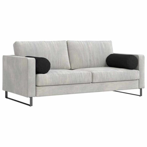 vidaXL Podložkové vankúše 2 pcs Čierna Ø 25 x 70 cm látka – Obrázok 3