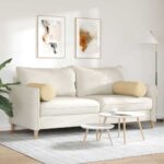 vidaXL Podložkové vankúše 2 pcs Šedá zelená Ø 25 x 70 cm – Obrázok 4