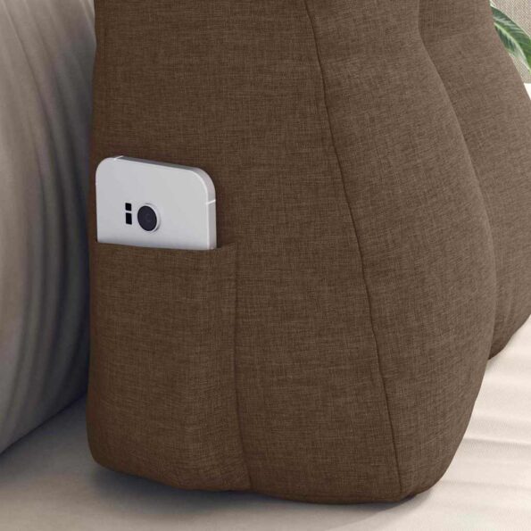 vidaXL Poduška na chrbát Hnedá 45 x 24 x 50 cm látka – Obrázok 5