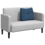 vidaXL Poduška na chrbát Modrá 60 x 24 x 50 cm látka – Obrázok 3