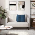 vidaXL Poduška na chrbát Modrá 60 x 24 x 50 cm látka – Obrázok 4