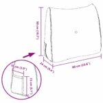 vidaXL Poduška na chrbát Červená 60 x 24 x 50 cm látka – Obrázok 11