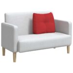 vidaXL Poduška na chrbát Červená 60 x 24 x 50 cm látka – Obrázok 3