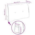 vidaXL Poduška na chrbát Tmavo šedá 80 x 24 x 50 cm látka – Obrázok 11