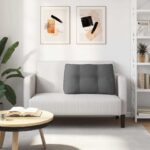 vidaXL Poduška na chrbát Tmavo šedá 80 x 24 x 50 cm látka – Obrázok 4