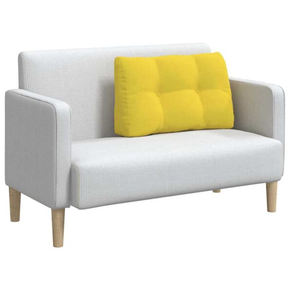 vidaXL Poduška na chrbát Svetložltá 80 x 24 x 50 cm látka – Obrázok 3