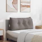 vidaXL Poduška na chrbát Sivohnedá 100 x 24 x 50 cm látka