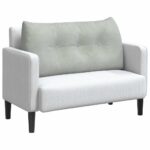 vidaXL Poduška na chrbát Svetlosivá 100 x 24 x 50 cm Zamat – Obrázok 3