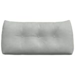 vidaXL Poduška na chrbát Svetlosivá 100 x 24 x 50 cm Zamat – Obrázok 6