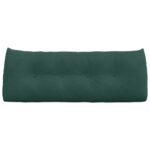 vidaXL Poduška na chrbát Tmavozelená 120 x 24 x 50 cm Zamat – Obrázok 6