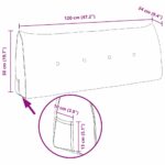 vidaXL Poduška na chrbát Ružová 120 x 24 x 50 cm Zamat – Obrázok 11