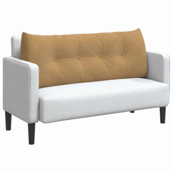 vidaXL Poduška na chrbát Hnedá 120 x 24 x 50 cm Zamat – Obrázok 3