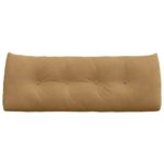 vidaXL Poduška na chrbát Hnedá 120 x 24 x 50 cm Zamat – Obrázok 6