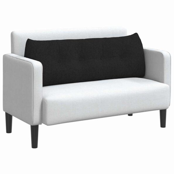 vidaXL Poduška na chrbát Čierna 140 x 24 x 50 cm látka – Obrázok 3