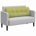 vidaXL Poduška na chrbát Svetlo zelená 140 x 24 x 50 cm látka – Obrázok 3