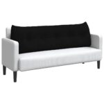 vidaXL Poduška na chrbát Čierna 160 x 24 x 50 cm látka – Obrázok 3