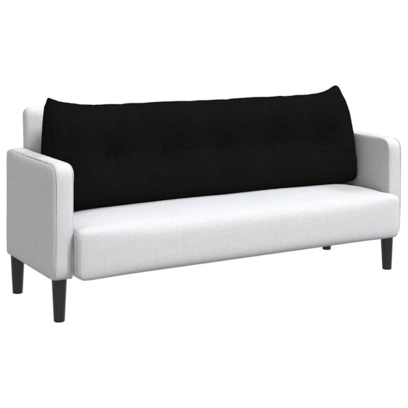 vidaXL Poduška na chrbát Čierna 160 x 24 x 50 cm látka – Obrázok 3