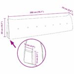 vidaXL Poduška na chrbát Ružová 200 x 24 x 50 cm látka – Obrázok 11