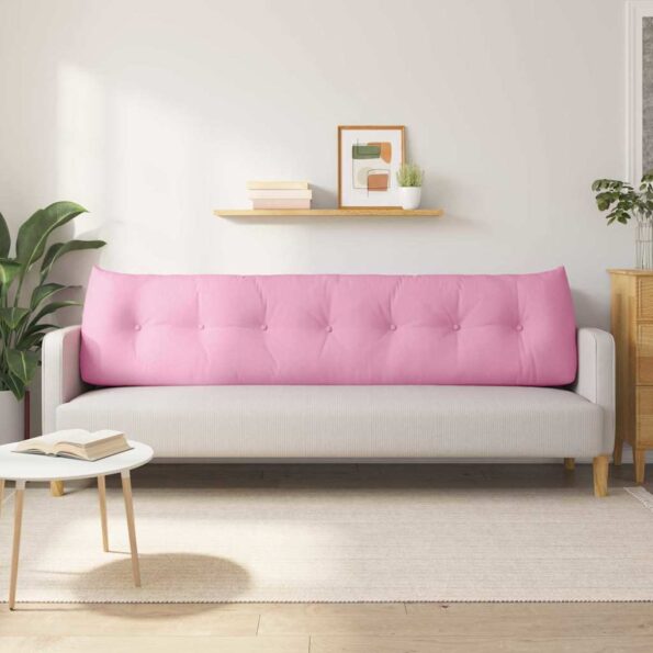 vidaXL Poduška na chrbát Ružová 200 x 24 x 50 cm látka – Obrázok 4