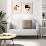 vidaXL Poduška na chrbát Sivohnedá 50 x 45 cm Mikrovlákno – Obrázok 4