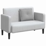 vidaXL Poduška na chrbát Oblá šedá 200 x 19 x 50 cm látka – Obrázok 3