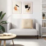 vidaXL Poduška na chrbát Krémová 60 x 50 cm Mikrovlákno – Obrázok 4