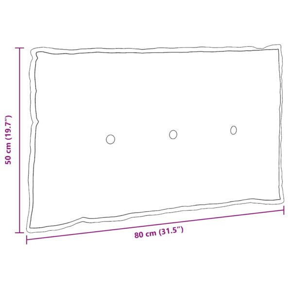 vidaXL Poduška na chrbát Šedá zelená 80 x 50 cm Kordúrová tkanina – Obrázok 10