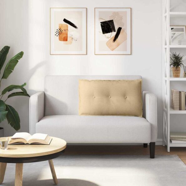 vidaXL Poduška na chrbát Šedá zelená 80 x 50 cm Kordúrová tkanina – Obrázok 4