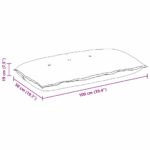 vidaXL Poduška na chrbát Svetlo zelená 200 x 19 x 50 cm látka – Obrázok 10