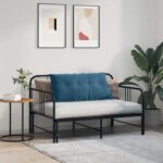 vidaXL Poduška na chrbát Modrá 100 x 50 cm Kordúrová tkanina – Obrázok 4