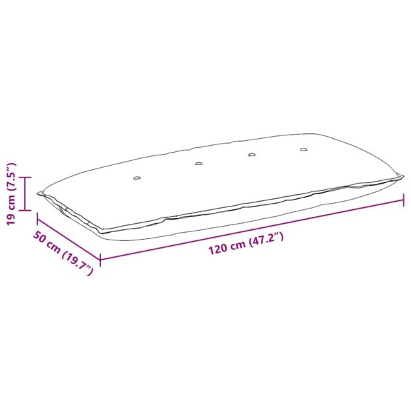 vidaXL Poduška na chrbát Svetlo zelená 120 x 50 cm Kordúrová tkanina – Obrázok 10