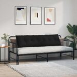 vidaXL Poduška na chrbát Čierna 180 x 19 x 50 cm látka – Obrázok 4