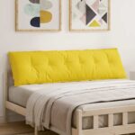vidaXL Poduška na chrbát Svetložltá 180 x 19 x 50 cm látka