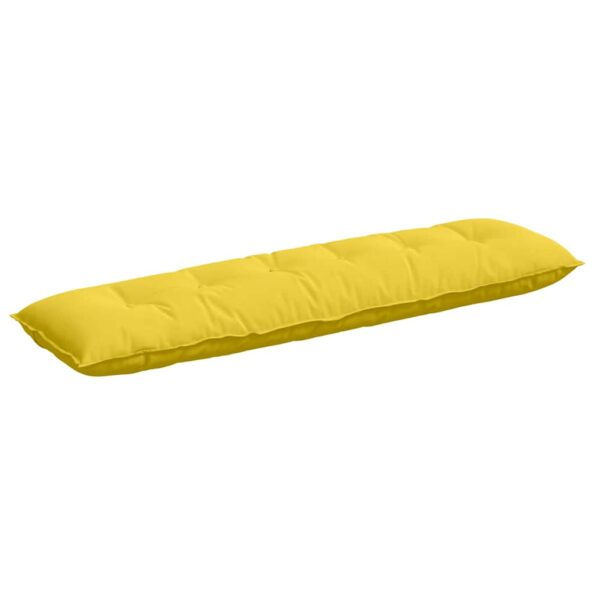 vidaXL Poduška na chrbát Svetložltá 180 x 19 x 50 cm látka – Obrázok 2