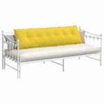 vidaXL Poduška na chrbát Svetložltá 180 x 19 x 50 cm látka – Obrázok 3