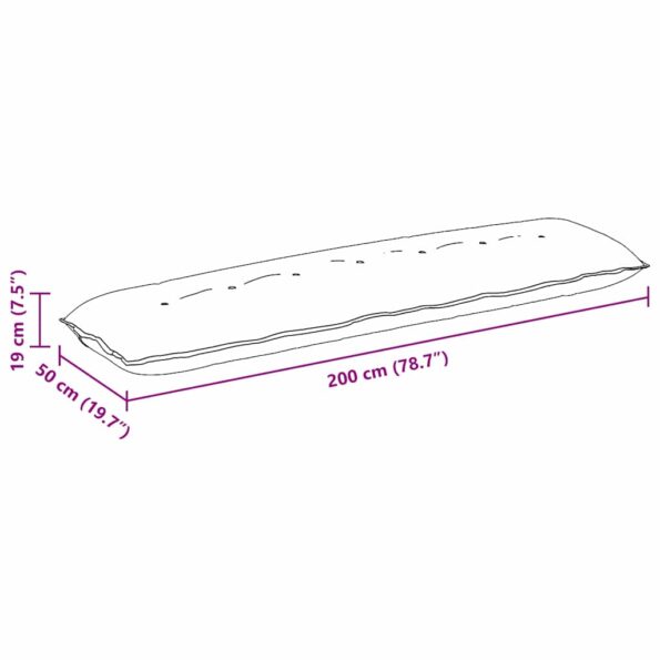 vidaXL Poduška na chrbát Krémová 200 x 50 cm Mikrovlákno – Obrázok 10