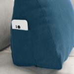 vidaXL Poduška na chrbát Modrá 45 x 20 x 35 cm Kordúrová tkanina – Obrázok 5