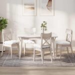 vidaXL Vankúše na sedenie 4 pcs Biela 45 x 45 x 12 cm látka