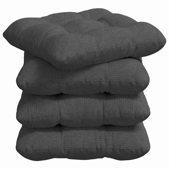 vidaXL Vankúše na sedenie 4 pcs Tmavo šedá 45 x 45 cm – Obrázok 2