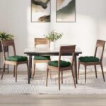 vidaXL Vankúše na sedenie 4 pcs Tmavozelená 45 x 45 cm