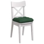 vidaXL Vankúše na sedenie 4 pcs Tmavozelená 45 x 45 cm – Obrázok 3