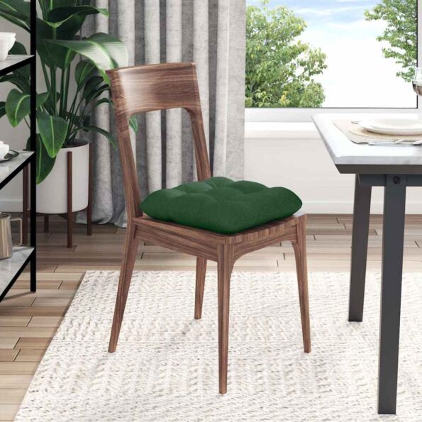 vidaXL Vankúše na sedenie 4 pcs Tmavozelená 45 x 45 cm – Obrázok 4