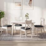 vidaXL Vankúše na sedenie 4 pcs Tmavo šedá 40 x 40 x 6 cm