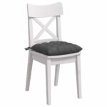 vidaXL Vankúše na sedenie 4 pcs Tmavo šedá 40 x 40 x 6 cm – Obrázok 3