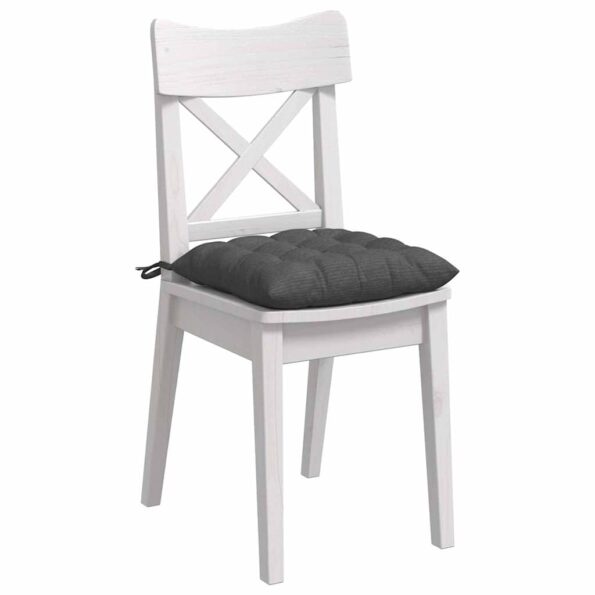 vidaXL Vankúše na sedenie 4 pcs Tmavo šedá 40 x 40 x 6 cm – Obrázok 3