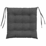 vidaXL Vankúše na sedenie 4 pcs Tmavo šedá 40 x 40 x 6 cm – Obrázok 7