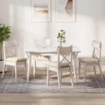 vidaXL Vankúše na sedenie 4 pcs Krémová 40 x 40 x 6 cm
