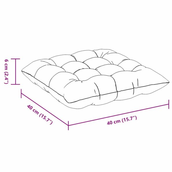 vidaXL Vankúše na sedenie 4 pcs Krémová 40 x 40 x 6 cm – Obrázok 11