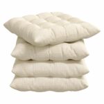 vidaXL Vankúše na sedenie 4 pcs Krémová 40 x 40 x 6 cm – Obrázok 2